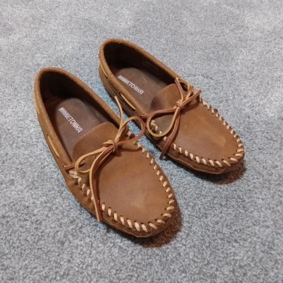 Minnetonka Double Bottom Softsole Mocassins Men's size 7 - Picture 1 of 6